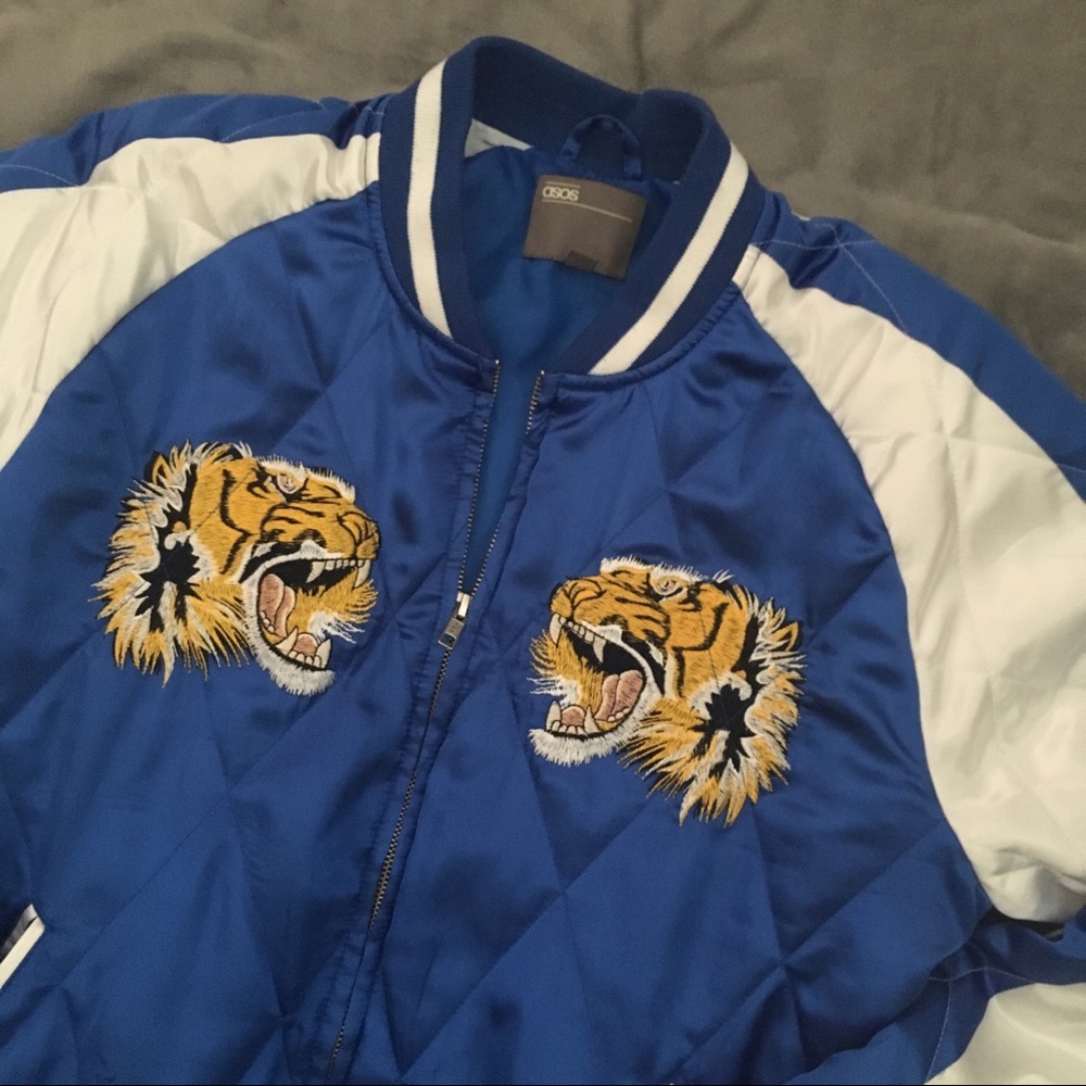 Tiger Print Bomber Jacket